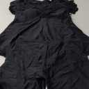 Fanuerg Women's Tankini Swimsuits Ruffled Flowy Tankini Tops with Boy Shorts Swimwear Tummy Control Two Piece Bathing Suits (Black), Size: XXL