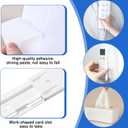 10Pcs Adhesive Power Strip Mount, No Pre-drilled Power Strip Holder Wall Mount, Socket Holder Fixer for Home Office Computer Kitchen(White)