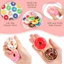 Rainbow Donut Stress Ball Artificial Donuts Stress Relief Ball Foam Mini Donut for Donut Party Favors Birthday Party Shop Decoration 8 Colors 16pcs