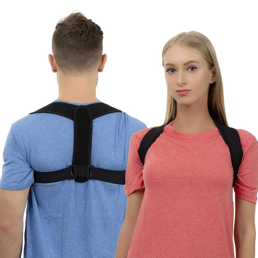 HLOES Posture Corrector for Women and Men, Adjustable Upper Back Brace, Breathable Back Shoulder Straightener Posture Support, Correcting Hunchback and Bad Posture. (1)