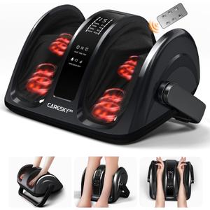 Foot Massager for Neuropathy, Feet Massager with Heat, 3-Heating for Circulation and Pain Relief, Deep Kneading Rolling for Calf-Feet-Arm Relaxation, Plantar Fasciitis (Black)