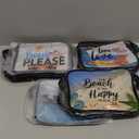 Kacctyen 10 Pcs Beach Clear Makeup Bags Gift for Women Clear Toiletry Bag Beach Cosmetic Bags Waterproof Travel Multifunction Pouch for Friend Sister Nurse Vacation Organization