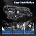 WFLNHB Front Headlights Assembly Replacement for Toyota RAV4 2013 2014 2015 Projector Black Headlights Headlamps Driver and Passenger Side