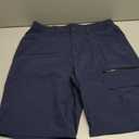 TACVASEN Men's Summer Outdoor Shorts Quick Dry Water Resistant Cargo Casual Golf Work Hiking Shorts (NO Belt) (Blue, L)