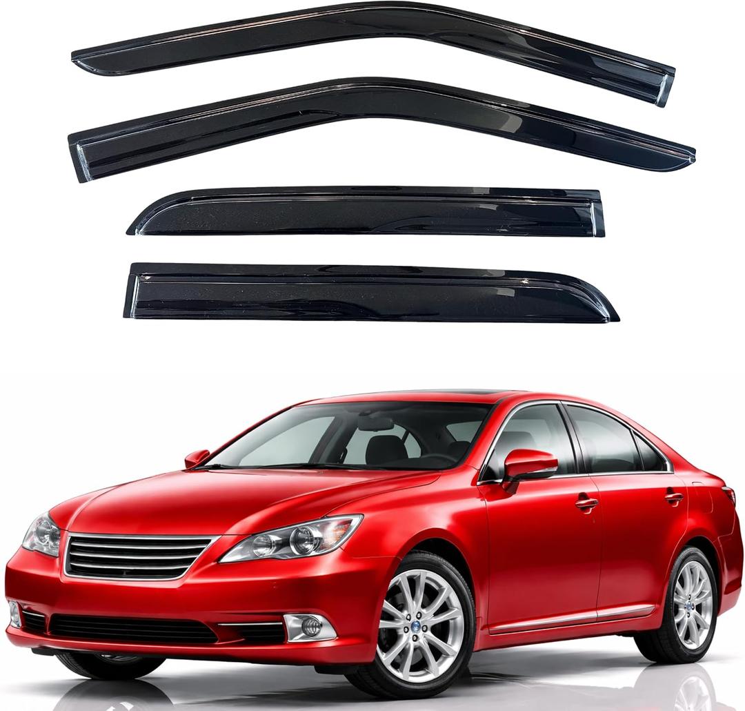 KPY Rain Guards Fit for 2007-2012 Lexus ES350, Out-Channel Window Visors Vent Wind Deflectors 4PC, Car Accessories for 07-12 Lexus ES Series