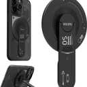 Aulumu G05 for MagSafe Stand Grip | Removable 360 Adjustable Phone Kickstand with Box Opener | Compatible with MagSafe for iPhone 16/15/14/13/12 Series - Black