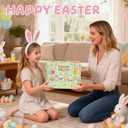 24 Pcs Easter Eggs Filled with Bunny Figurines SetPrefilled Easter Egg Party FavorsEaster Bunny Figurines Basket Stuffers Fillers, Party Favors and Classroom Prize Supplies