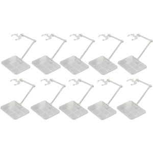Migaven Action Figure Stand, 10pcs Assembly Action Figure Display Holder Base Doll Model Support Display Stand Compatible with HG RG SD SHF Gundam 1/144 Toy Clear