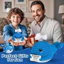 2 x Son Gifts from Mom Dad,Valentines Day Birthday Gifts for Son Adults Son in Law,Funny"I Whale Always Love You"Emotional Support Crochet Whale,Cute Back to School Graduation Room Desk Decor for Boys Men