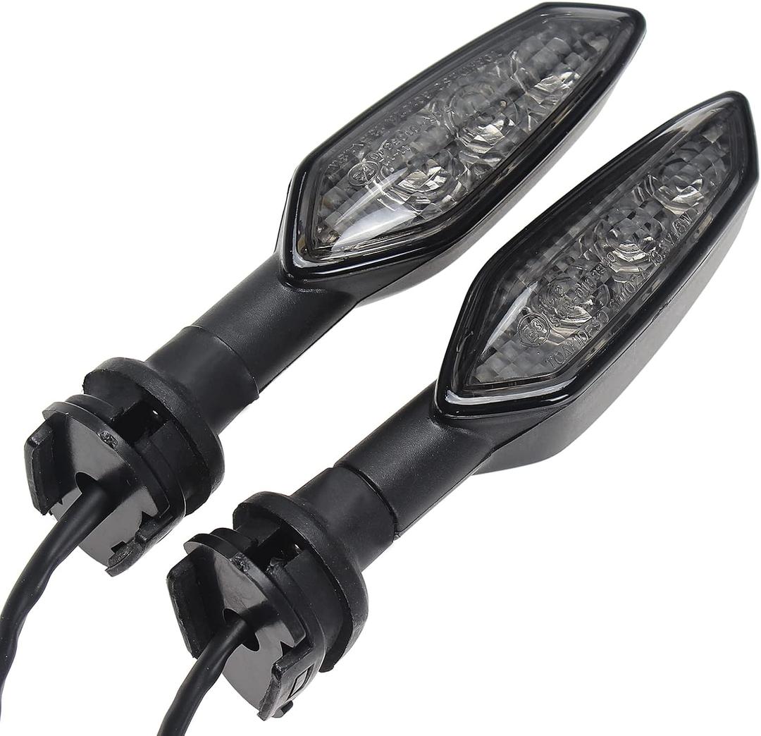 Motorcycle Front or Rear Turn Signal Indicators Compatible with Yamaha YZF R15 R25 R3 R125, YBR 125 250, MT 125 15 03 09 01 25, FZ 25 03 07 09 10 250 16, XSR900 700 (Smoke)