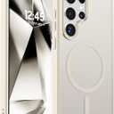 SUPFINE Magnetic for Samsung Galaxy S24 Ultra Case(Compatible with MagSafe) (Military Grade Drop Protection) Slim Translucent Shockproof Phone Case,Stone