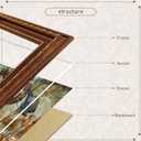 Picrit 11x17 Antique Gold Bronze Picture Frame, Shatterproof Cover, 1 Pack