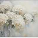 Subtle Fading White Hydrangeas, 24 x 30 Inch Canvas Wall Art