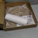 White Lamp shade, Drum Lamp Shade for Table Lamps Floor Lamp, 13" Top X 13" Bottom X 10" High White Large Line Fabric Lamp Shade, Easy Assembly Replacement Lampshade