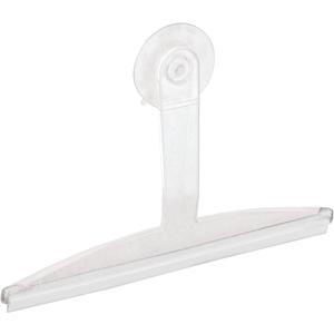 iDesign 22300 Plastic Squeegee, Window, and Mirror Accessory for Master, Guest, Kids' Bathroom Cleaning, 12" x 10", Clear