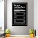 Success Nutrition Facts Motivational Wall Art Home Decor Inspirational Entrepreneur Quotes Canvas Posters Inspiring Positive Sign Prints Artwork for Living Room Office Ready to Hang [24" Wx36 H]