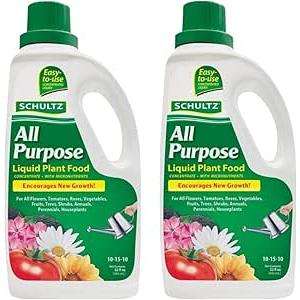 All Purpose Liquid Plant Food 32 Oz - Fast Release Fertilizer For Indoor & Outdoor Plants Pack Of 2