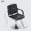 Zevemomo Barber Salon Chair for Hair Stylist, Heavy Duty Hydraulic Pump with 360° Swivel, Adjustable Height Spa Beauty Equipment for Barbershop, Home 350LBS Capacity, Black