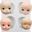 Baby Face Clay Mold Doll Face Silicone Molds for DIY Crafts Air Dry Plaster Polymer Clay Epoxy Resin Casting Jewelry Making