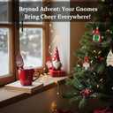 Wooden Gnome Ornaments  24 Gnomes Wooden Hanging Ornaments with Positive Quotes, Funny Gnome Ornament, Gnome Decor for Xmas Tree, Christmas Gift for Grandkids, Kids, Women, Friends, Teens