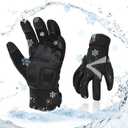 Vgo... 1-Pair -4 or above 3M Thinsulate C100 Lined High Dexterity Touchscreen Synthetic Leather Winter Warm Work Gloves, Waterproof Insert (Size S, Black, SL8777FW) (Small, 1 Pair - Black)