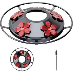 Metal Cover for Hummingbird Feeders Base top Hummingbird Feeder Replacement Part Cover and Brush only (Black-1)