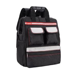 Backpack Tool Bag with Padded Back Support Heavy Duty Tool Kit Carrier Storage Bags for Electrician, Plumber, HVAC, Cable Repairman