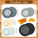 5 Pcs Beeswax Bowl Covers Reusable for Bread Proofing 5 Size Beeswax Elastic Cotton Bowl Covers for Fruits Food Storage(Green)