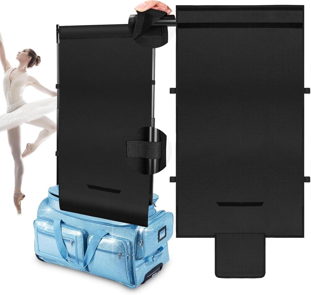 Winceed Privacy Curtain for Dance Bag, 59"x31.5" Portable Dance Bag Changing Curtain, 600D Oxford Fabric, Dance Bag Suitcase Curtain for Training Competition Backstage Outdoor Camping (Black)