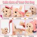G.C 13Pcs Dog Toys for Kids Girls, Walking Barking Electronic Interactive Stuffed Dog Plush with Carrier & Accessories Toys Pretend Play Puppy Pet Care Playset, Gifts for Little Girls 3 4 5 6 Year Old