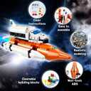 12-in-1 Space Rocket Building Blocks Kit - STEM Educational Toy Ages 6-12, 566 Pieces Creative Assembly Set for Kids