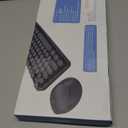 Wireless Keyboard and Mouse Combo, Ergonomic Full Size Typewriter Retro Round Keycaps Keyboard, Compatible with Windows, PC, Perfect for Home and Office Keyboards (Black)