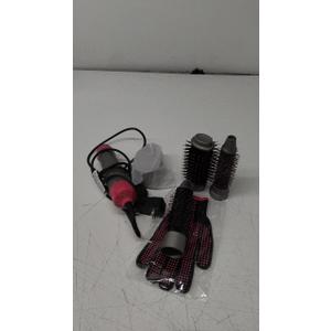 4 in 1 Blow Dryer Brush Negative Ionic Hot Air Brush Kit, Hair Volumizer with 4 Detachable Brush Heads for Straightening Curling Styling 