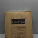 VUSIGN Folding Utility Cart, Foldable Rolling Crate Handcart with Lid, Portable Collapsible Shopping Trolley Tool Box, 4 Rotate Wheels for Grocery, Office, Travel, Teacher, Luggage, Pink