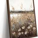 Framed 3d Textured Wildflower Wall Art Floral Pictures Decor 16x24 Inch