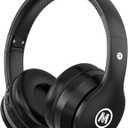 Headphones Kids Bluetooth 5.4 Wireless Play Time 68H Safe Volume Limit 85/94dB Over-Ear Foldable Headset,Fast Charging,with Aux Cord Built-in Mic for Toddler Child Pad Study Tablet Black