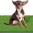 MAYSHINE Fake Grass for Dogs, Artificial Turf Grass Indoor Outdoor, Mat for Dogs Soft Blades, Cesped Artificial for Patios, Dog Astro Turf for Balcony, Quick Clean, Easy Rinse Patio Rug, 29.5"x17" (Green)