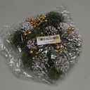 2 Pieces Christmas Candle Rings Wreaths,Artificial Flower Gold Berries Pinecones Snowy Pine Wreaths,Christmas Wedding Winter Candle Holders,Xmas Garland Home Table Centerpieces Decorations