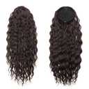 Curly Ponytail Extension Drawstring Ponytail for Black Women 24 Inch Fake Ponytail Curly Synthetic Clip in Pony Tails Hair Extensions for Daily Party Use（24 Inch,Dark Brown）