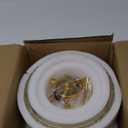 Gold Ceiling Light, Suitable Flush Mount Ceiling Light for Living Room, Dinning Room Hallway, D11.8''  H6.1'', 3 G9 Sockets, Gold Finish Frame & K9 Crystal