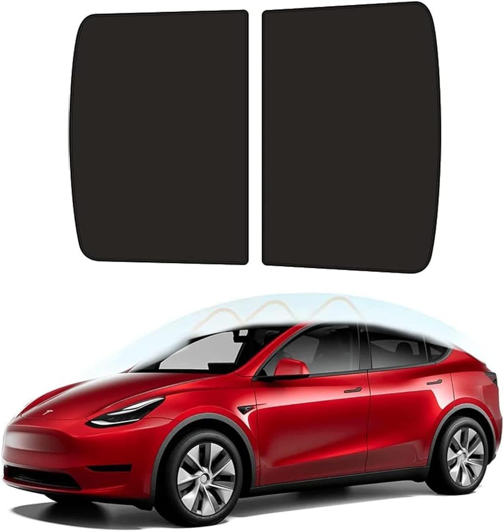 D-Lumina for Tesla Model 3 Roof Sunshade, Glass Sunroof Shade Window Insulation UV & Heat Protection for Model 3 Accessories 2021-2023, Upgraded Double-Layer Design Sun Shade Won't Sag (Set of 2)