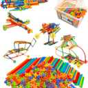 600PCS STEM Building Toys, Straw Constructor Toys Up Grade Engineering Building Sets for Kids Develops Motor Skills and Logic Thinking, Fun Educational Toy Great for Gift
