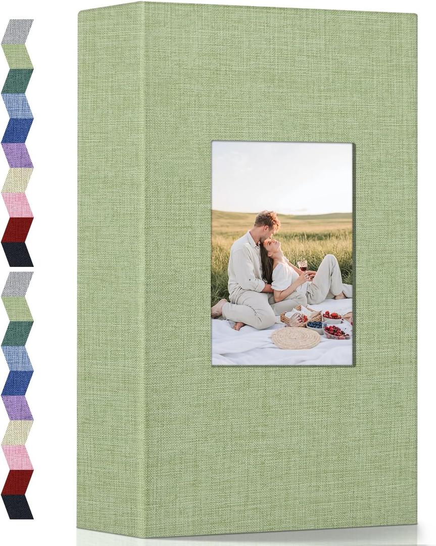 popotop Photo Album 4x6-300 Photos Linen Cover Photo Books with 300 Horizontal Pockets,Slip-in Picture Albums for Family Wedding Anniversary Baby Vacation Pictures