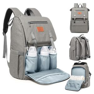 KeaBabies Baby Diaper Bag Backpack, Travel - Large Baby Bag for Mom and Dad, Waterproof, Multi-Function Girl Boy Diaper Backpack with Changing Pad, Durable Travel Essentials (Classic Gray)