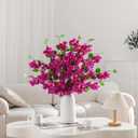 10 Pcs Artificial Bougainvillea Flowers  30" Faux Bougainvillea Branches with Silk Petals, Realistic Single Stem Bougainvillea for Home Wedding Table Party & DIY Floral Decor (Purple)