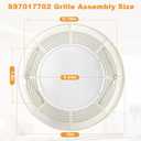 S97017702 Fan Light Grille Assembly Compatible with Broan Nutone15" Round Grill Cover NT0461B000 85968000 Ventilation Fan Light Combos Fits 750,751,N750,8663RP, 8664RP,8663RF,8673RP,VL3668RP