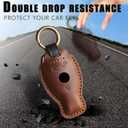 for Mercedes Key fob Cover. Compatible with Mercedes Benz C E R S M, GLA, GLE, GLS, GLK CLA, CLK, AMG 3 Button Smart Leather Car Key Protector Case Shell Chain Accessories/ Brown