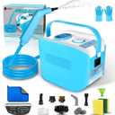 Handheld Steam Cleaner for Home, 10s Heat-Up/2.1 Qt Tank/4.5BAR High Pressure Hand held Steamer for Cleaning, 3 Level Pressurized Portable Steam Cleaner for Car Detailing, Bed Bugs, Blue, Tile, Grout