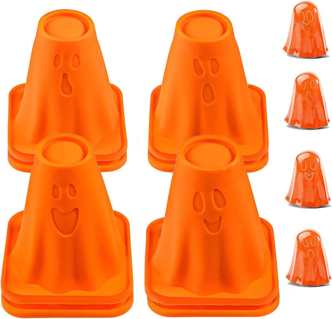 Kamehame Giant Ghost Silicone Mold, 8 Packs Ghost Jello Molds Halloween Silicone Molds