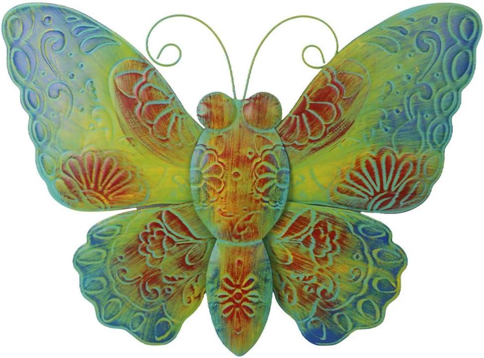 VEWOGARDEN Butterfly Wall Decor, Large Outdoor Metal Hanging Wall Art for Home Outside Patio Garden Fence Decorations, Turquoise